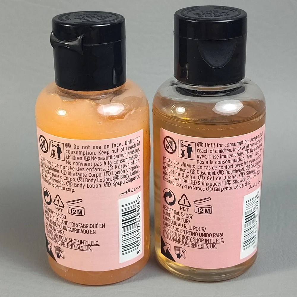The Body Shop Pink Grapefruit Shower Gel & Gel Lotion 2 Oz Travel‎ Size New